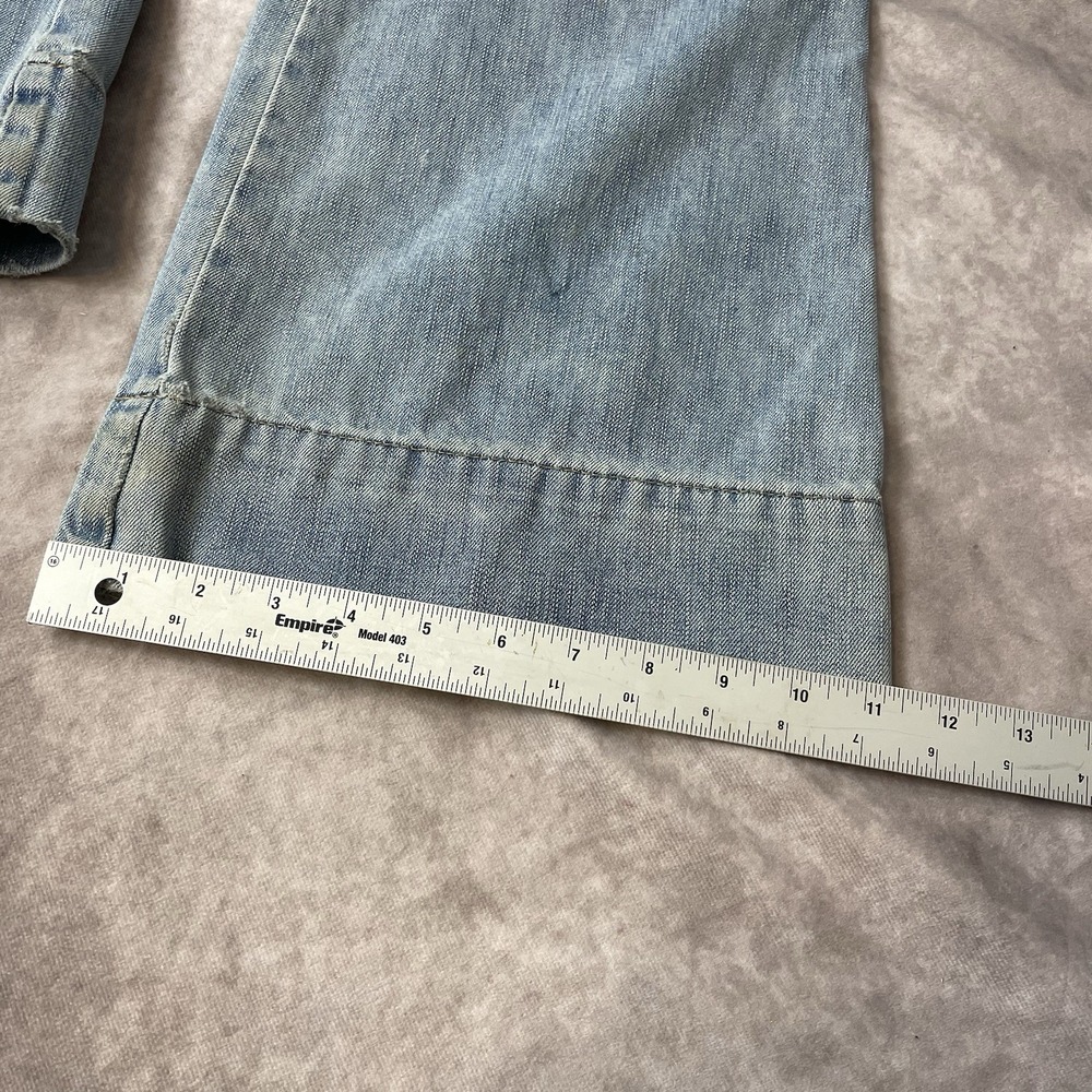 AE Flare Jeans Womens 12 Distressed Y2K Stretch‎ Festival Grunge Vintage Style - Picture 11 of 12